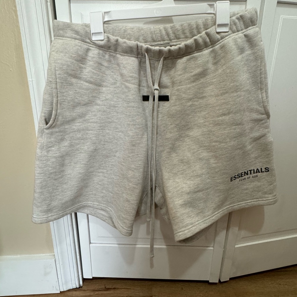 Essentials Light Gray Casual Shorts